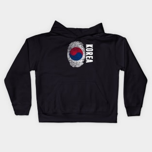 Korea Flag Fingerprint My Story DNA Korean Kids Hoodie